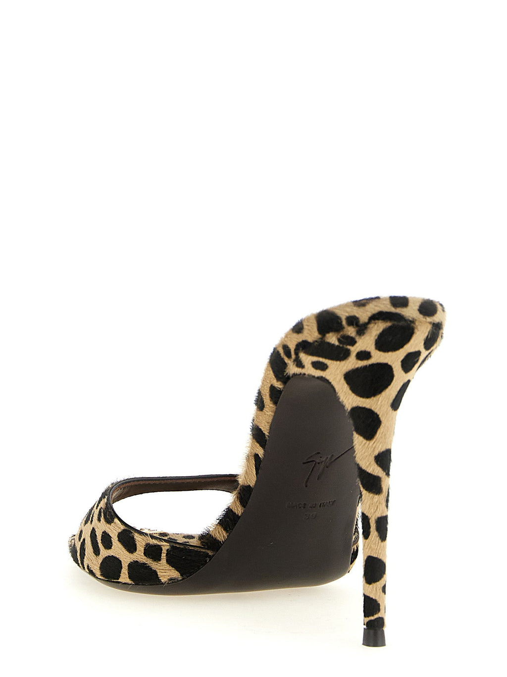 Giuseppe Zanotti Multicolor Calfskin Stiletto Heel Sandals