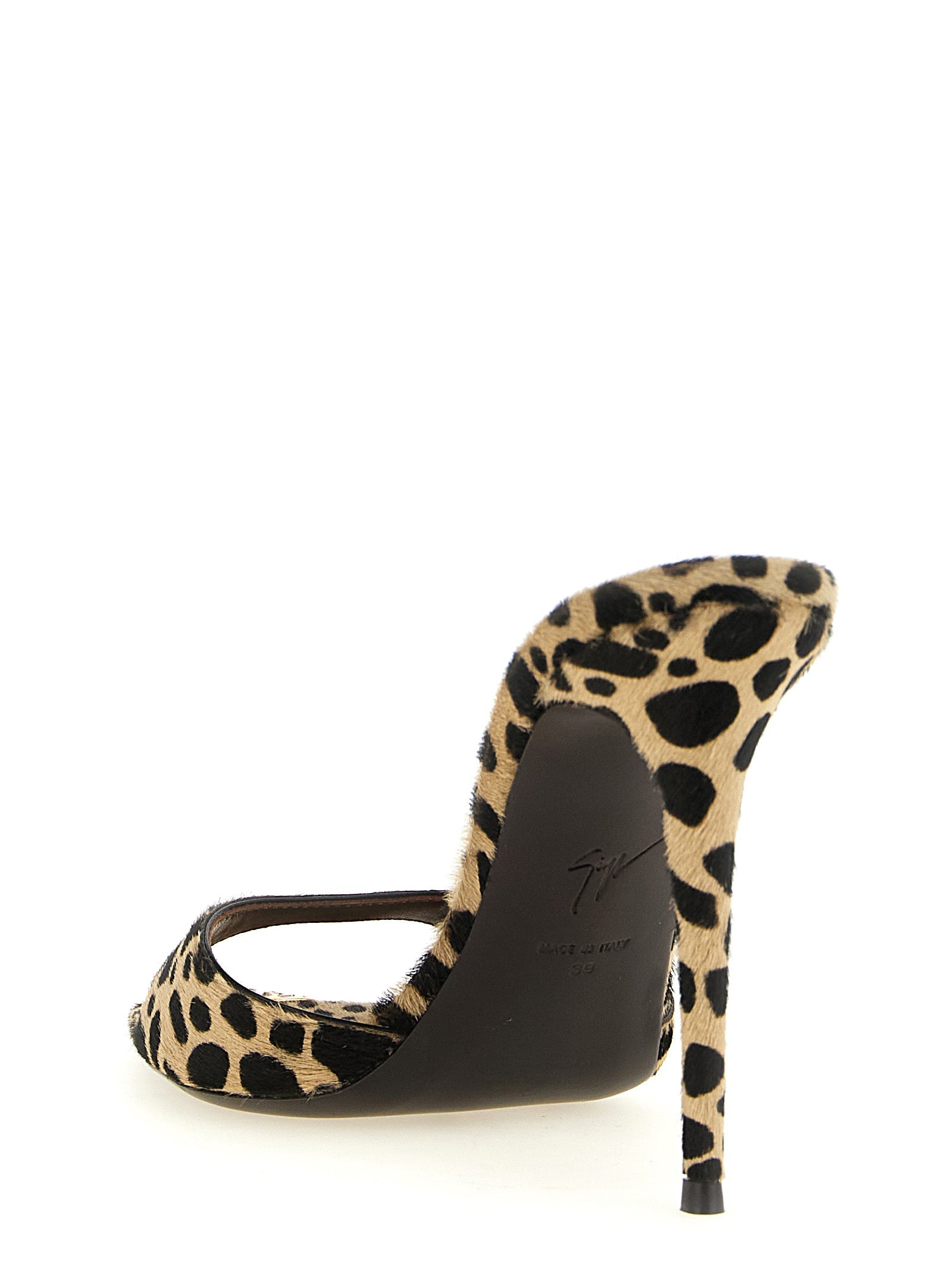 Giuseppe Zanotti Multicolor Calfskin Stiletto Heel Sandals