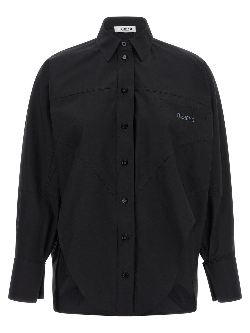 The Attico Black Cotton Blouse