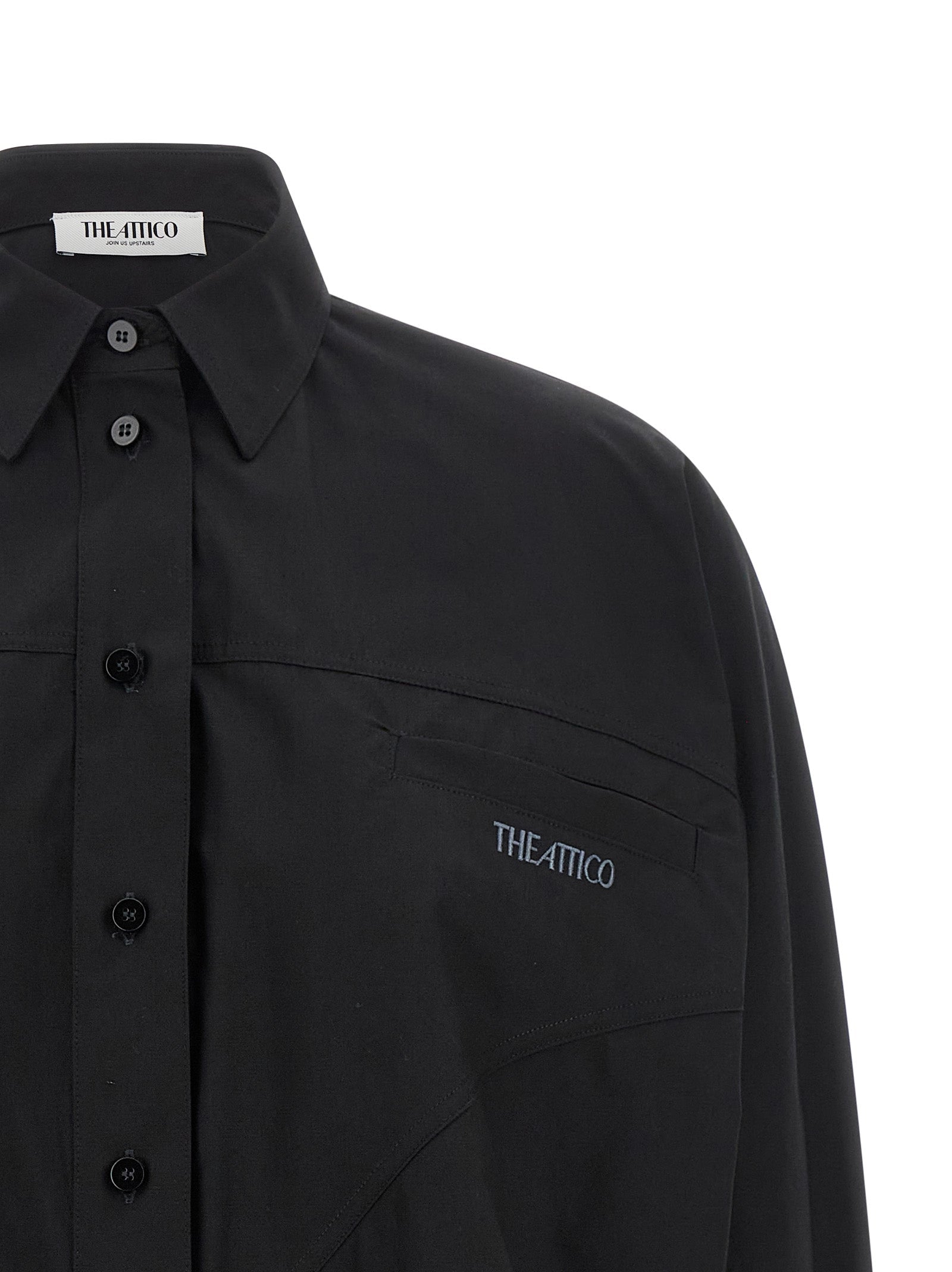 The Attico Black Cotton Blouse
