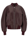 The Attico Bordeaux Lamb Leather Leather Jacket