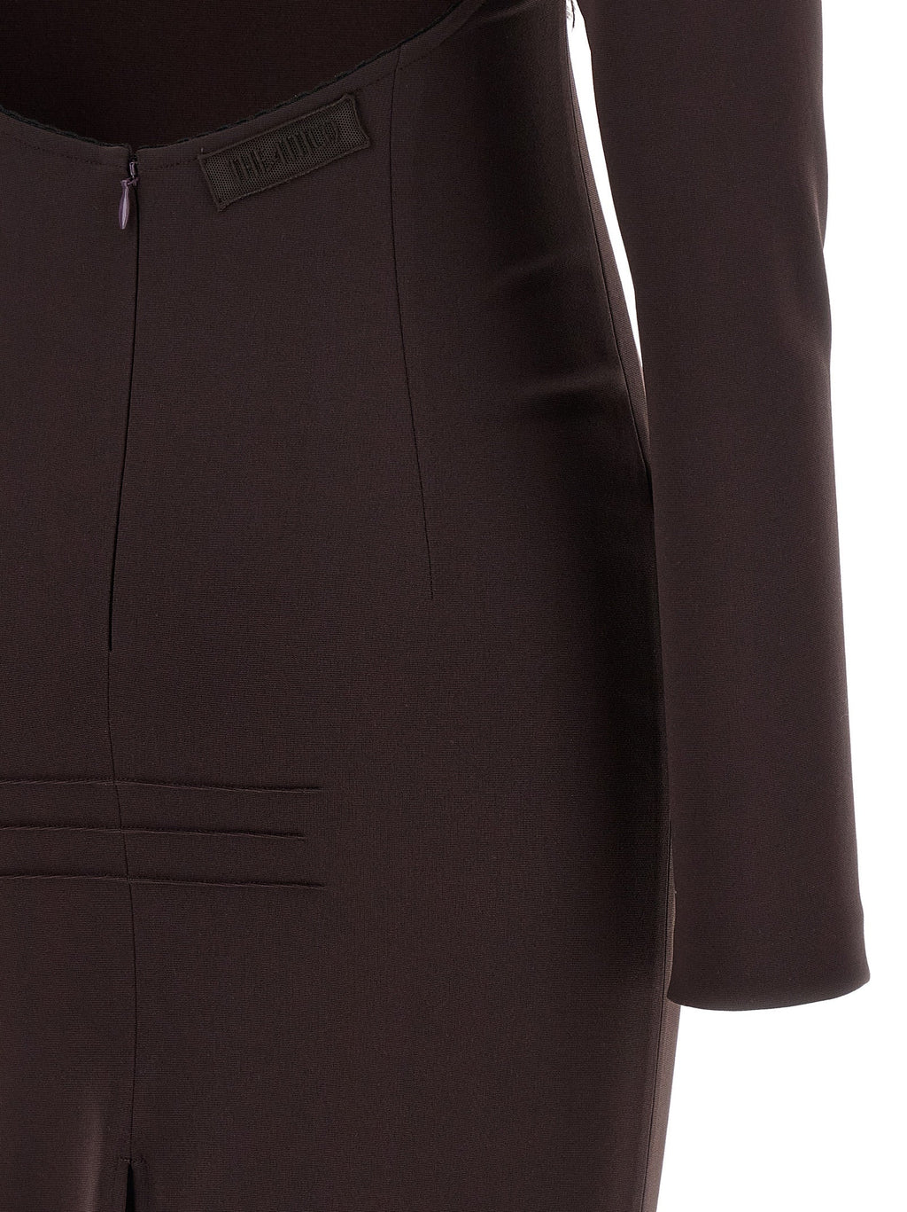 The Attico Brown Viscose Long Dress