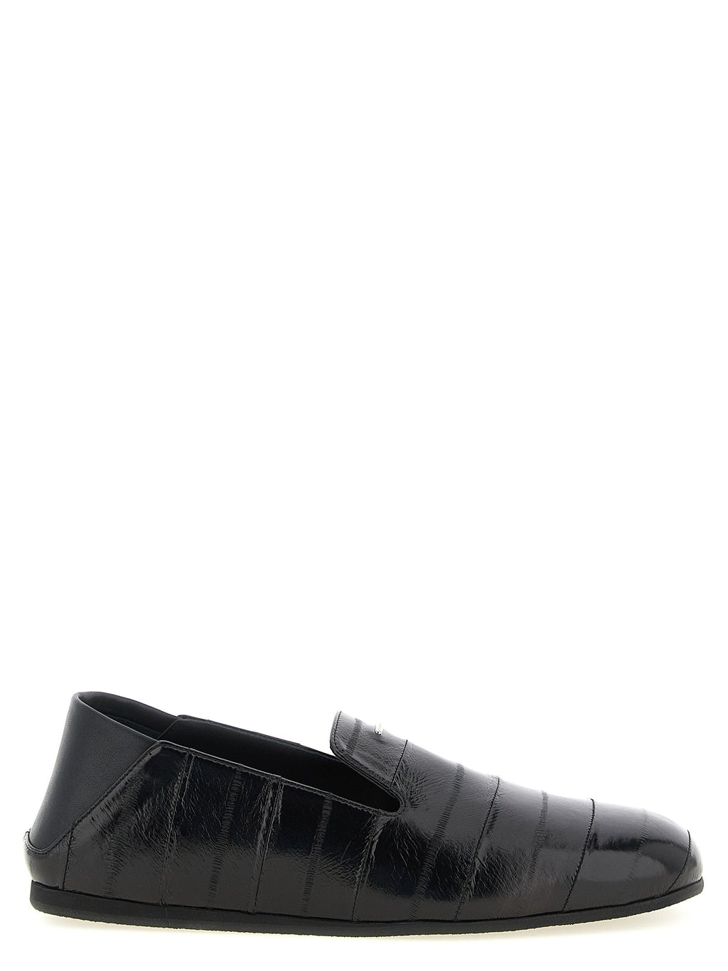 Giuseppe Zanotti Black Leather Slip-On Loafers