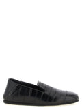 Giuseppe Zanotti Black Leather Slip-On Loafers