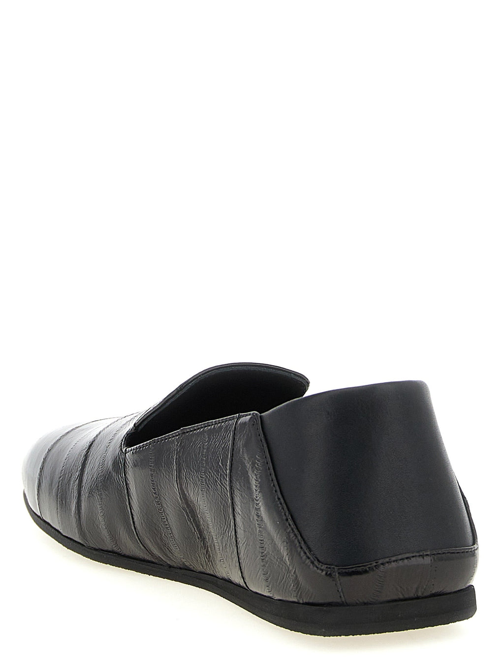 Giuseppe Zanotti Black Leather Slip-On Loafers