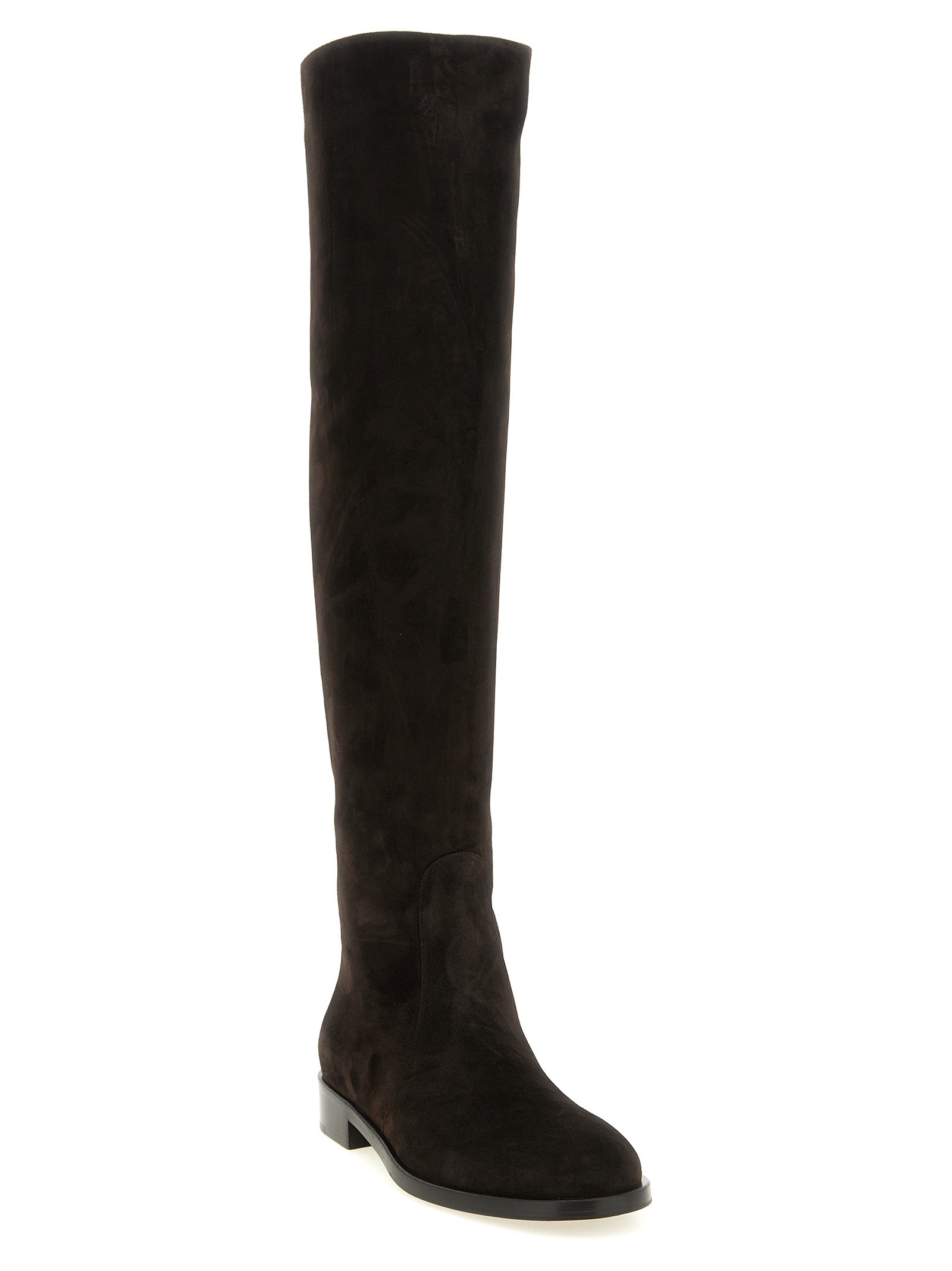 Gianvito Rossi Brown Suede Leather Over The Knee