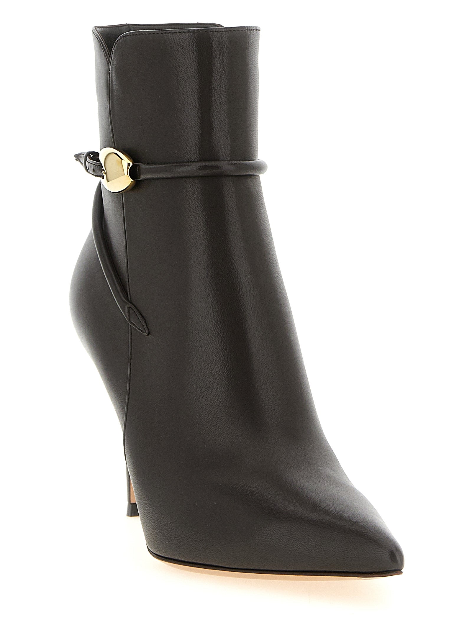 Gianvito Rossi Brown Lamb Leather Ankle Boots