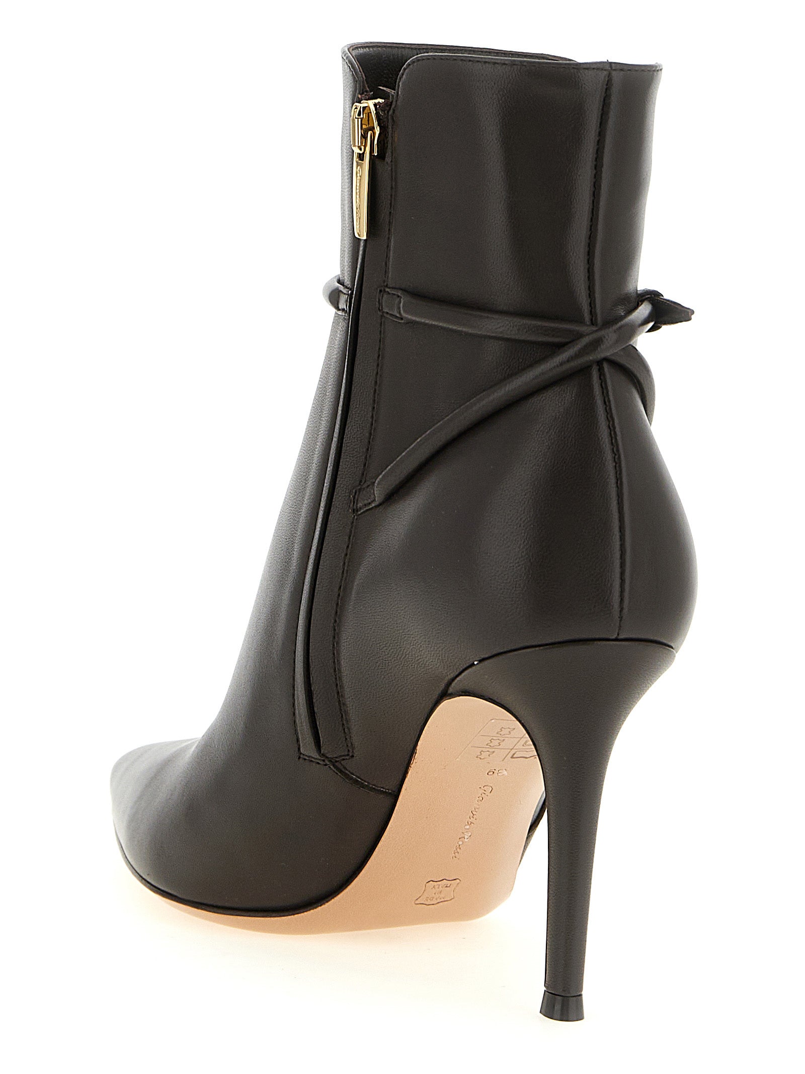 Gianvito Rossi Brown Lamb Leather Ankle Boots