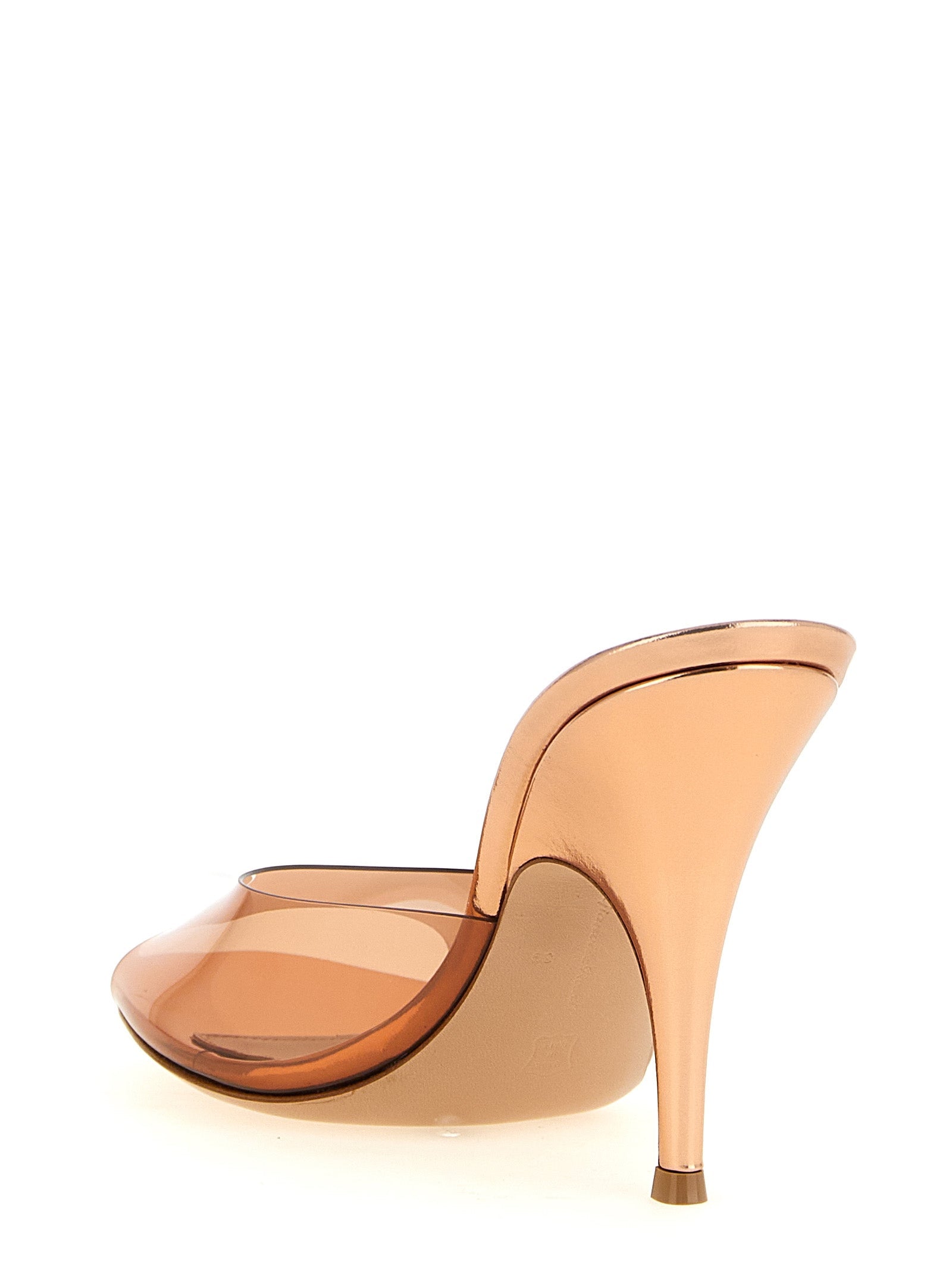 Gianvito Rossi Orange Polyethylene Stiletto Heel Sandals