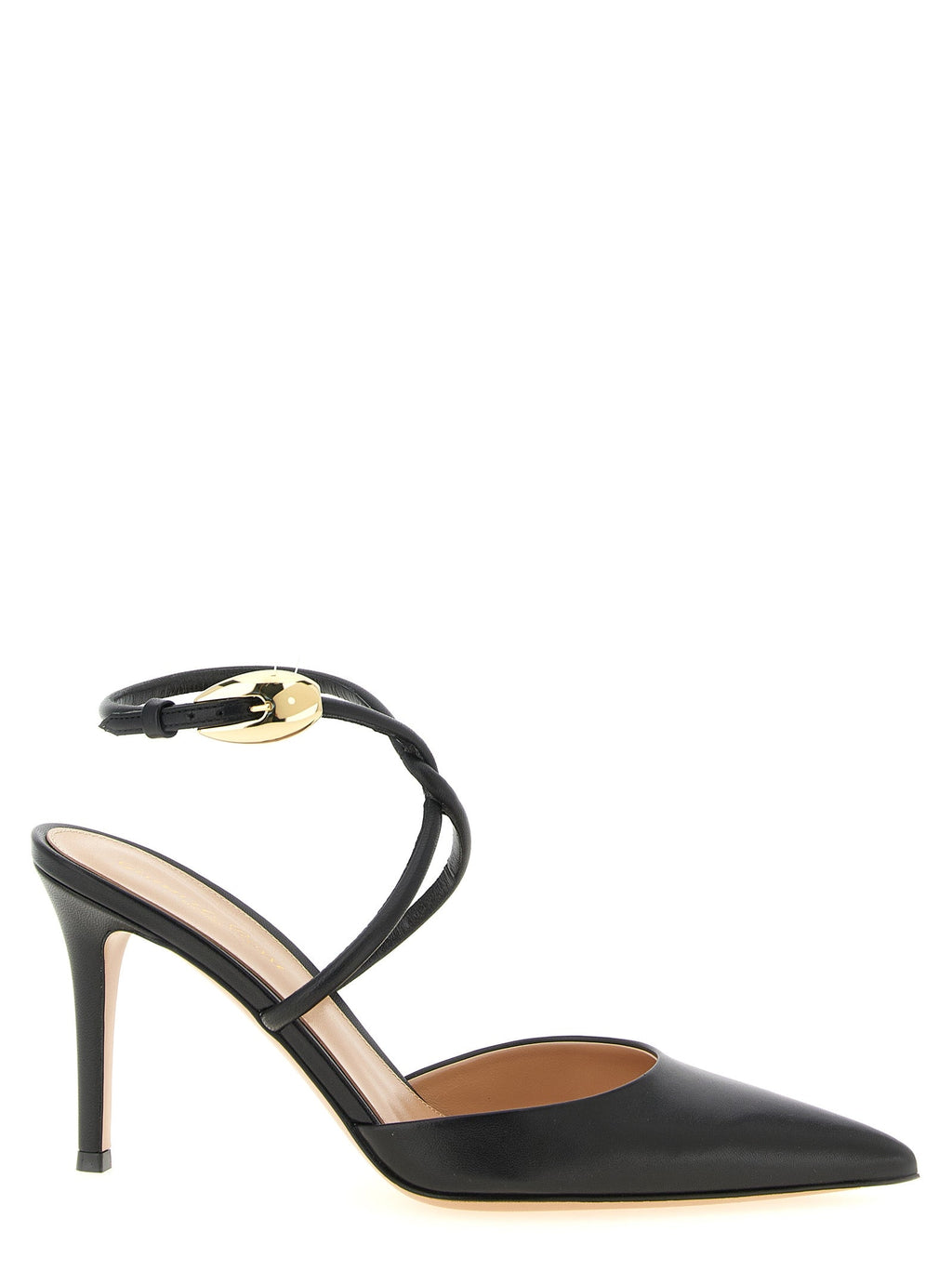 Gianvito Rossi Black Lamb Leather High Heel Pumps