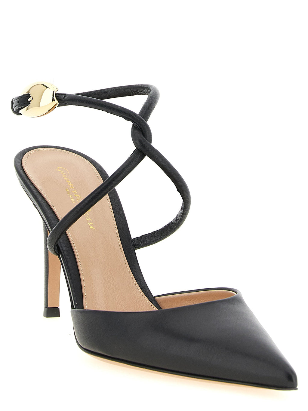 Gianvito Rossi Black Lamb Leather High Heel Pumps