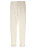 Brunello Cucinelli White Cotton Relaxed Fit Jeans