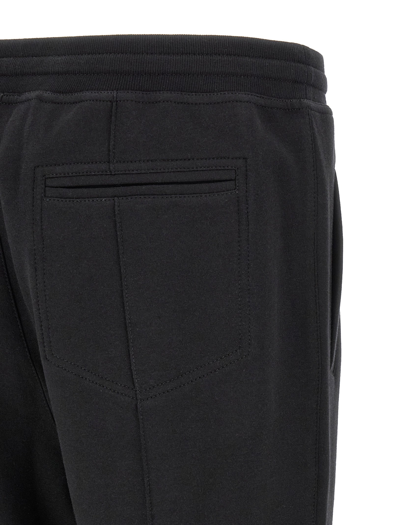 Brunello Cucinelli Black Cotton Joggers (Workout Pants)