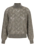 Brunello Cucinelli Gray Polyamide Cardigan