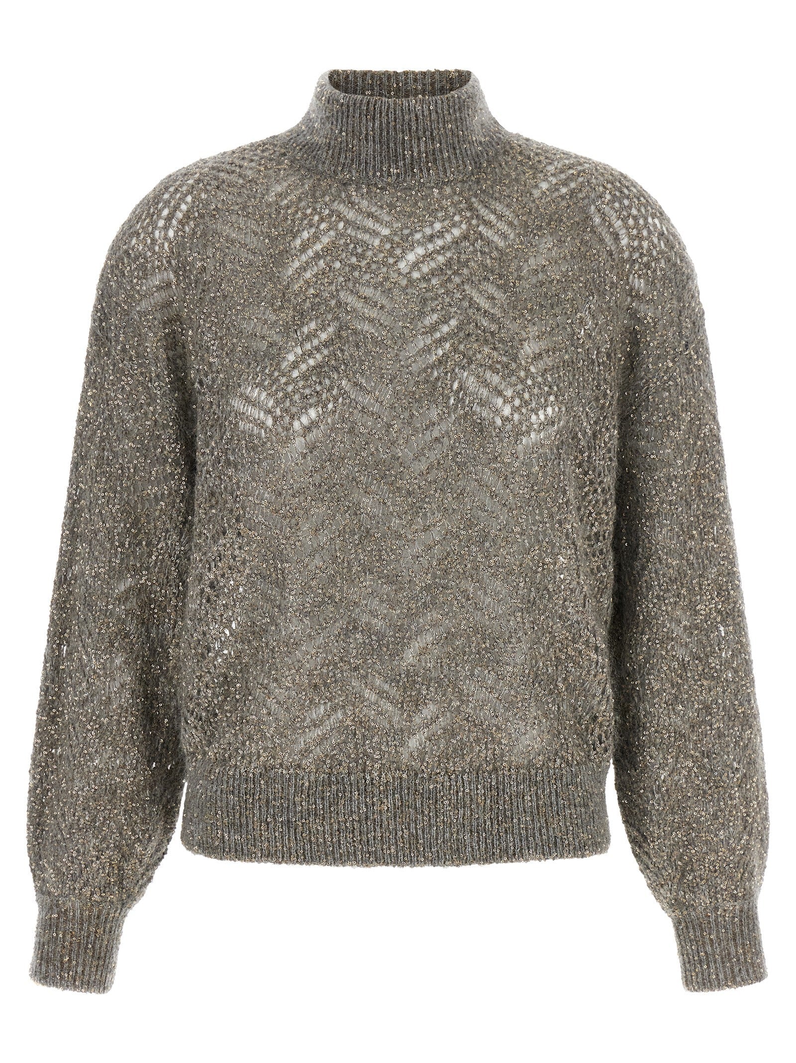 Brunello Cucinelli Gray Polyamide Cardigan