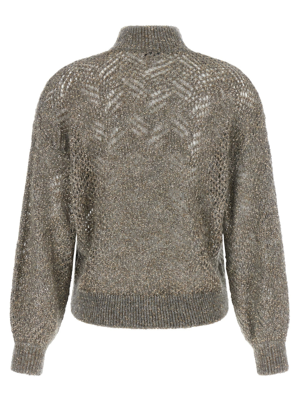 Brunello Cucinelli Gray Polyamide Cardigan
