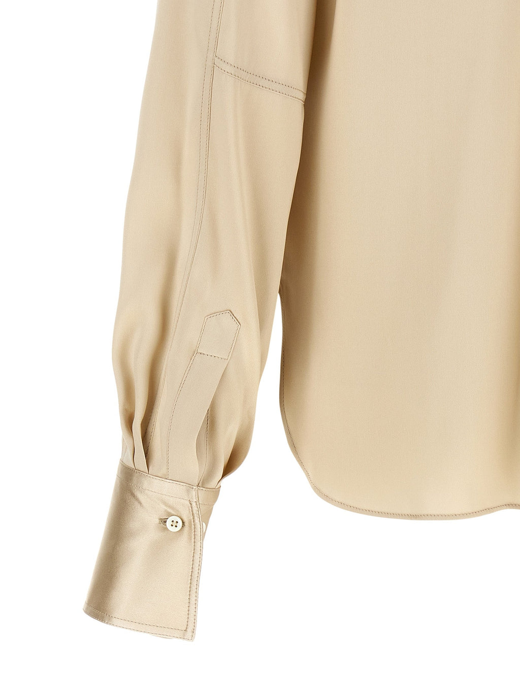 Brunello Cucinelli Beige Silk Blouse