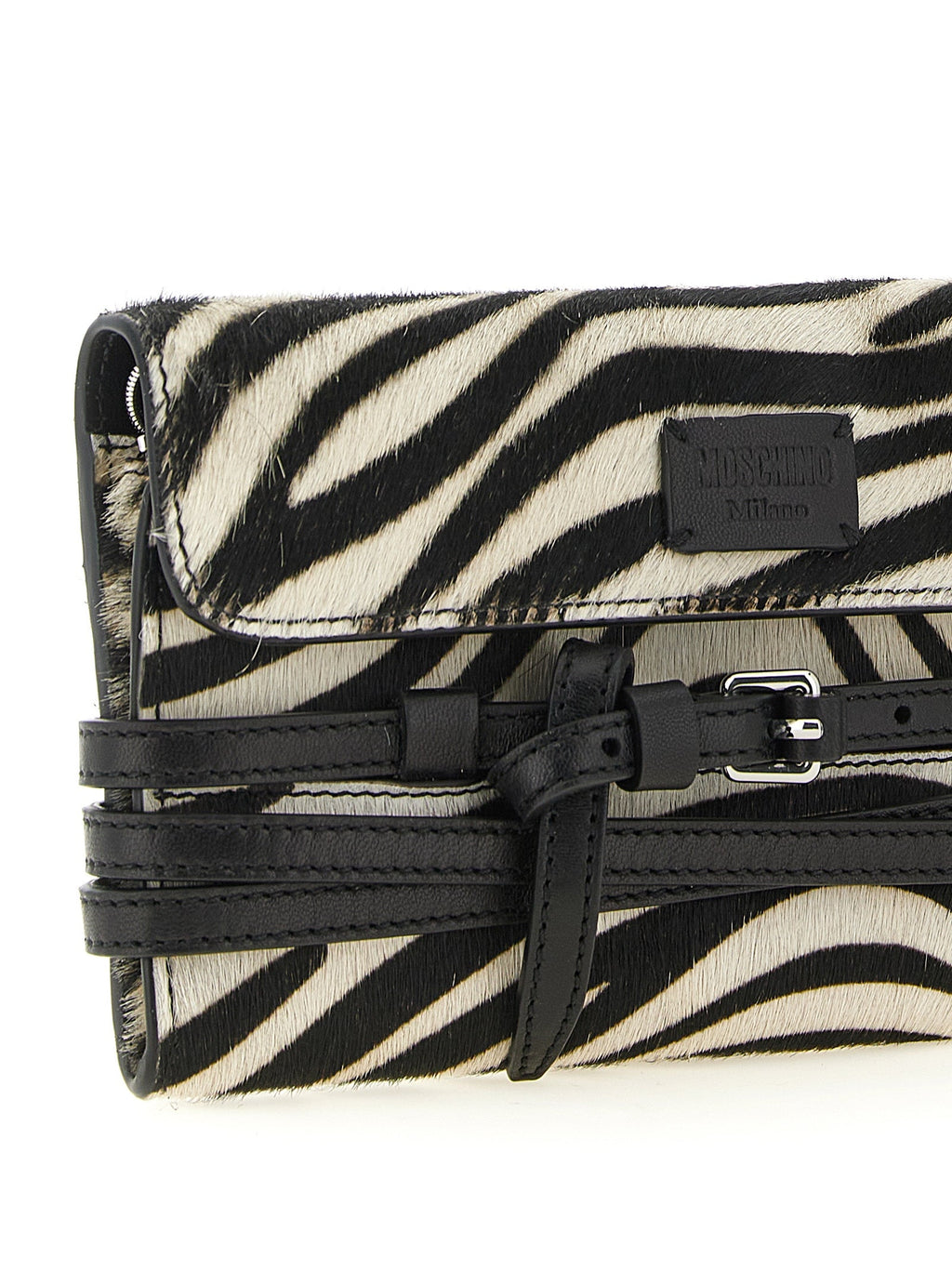 Moschino Bicolor Leather Cardholder
