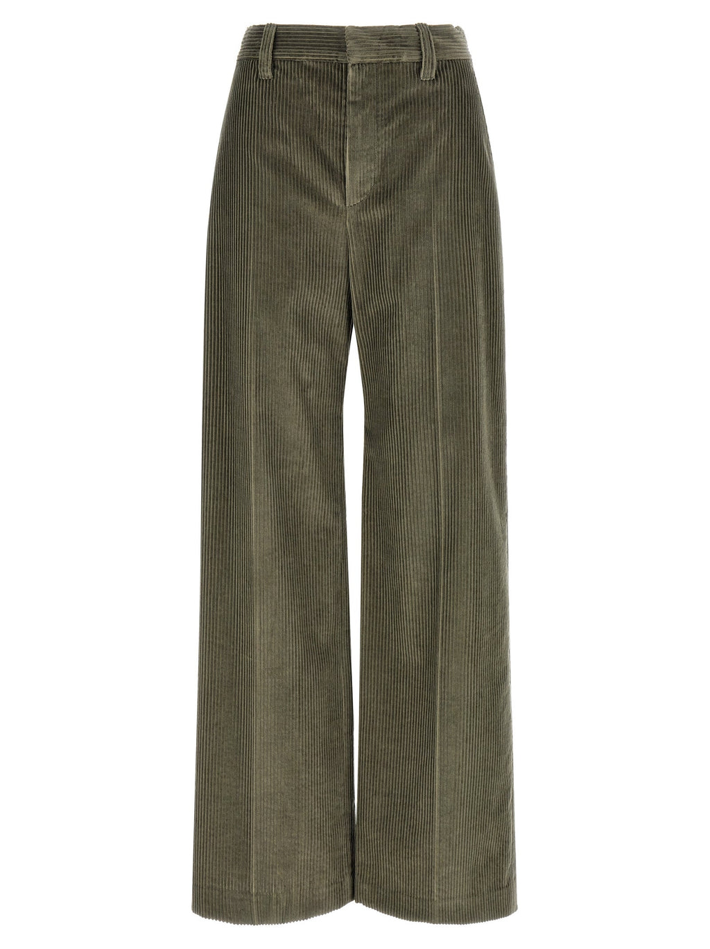 Brunello Cucinelli Bicolor Cotton Flared Pants