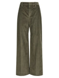 Brunello Cucinelli Bicolor Cotton Flared Pants