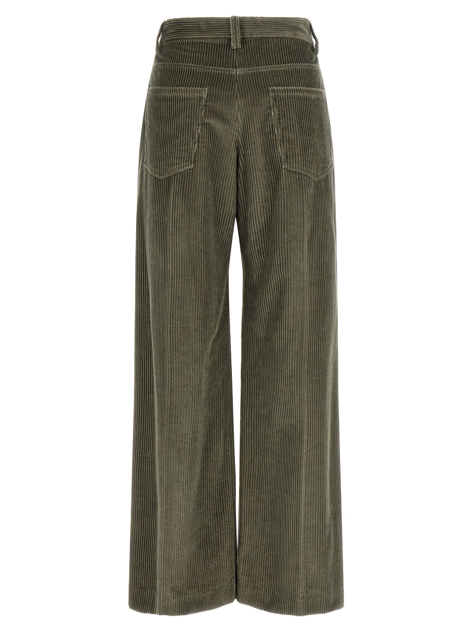 Brunello Cucinelli Bicolor Cotton Flared Pants