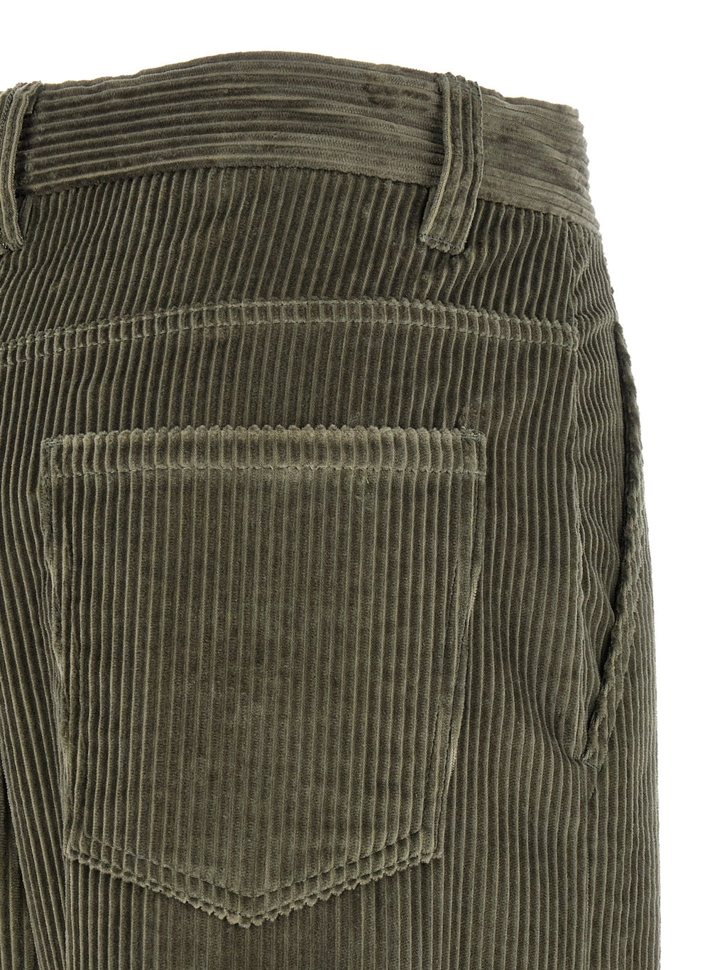 Brunello Cucinelli Bicolor Cotton Flared Pants