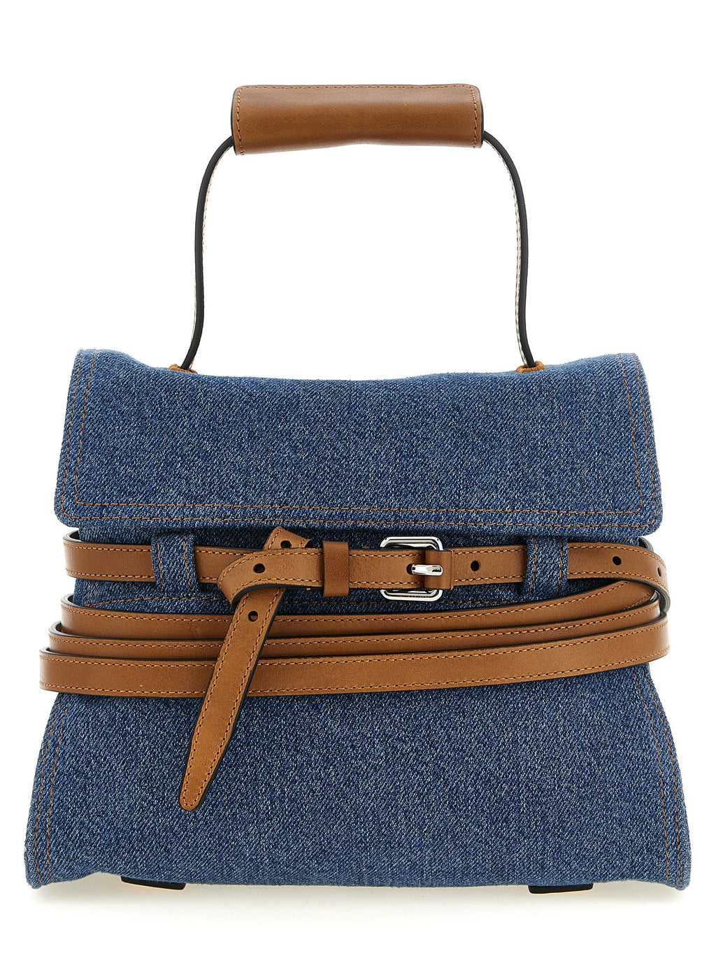 Moschino Blue Cotton Handbag