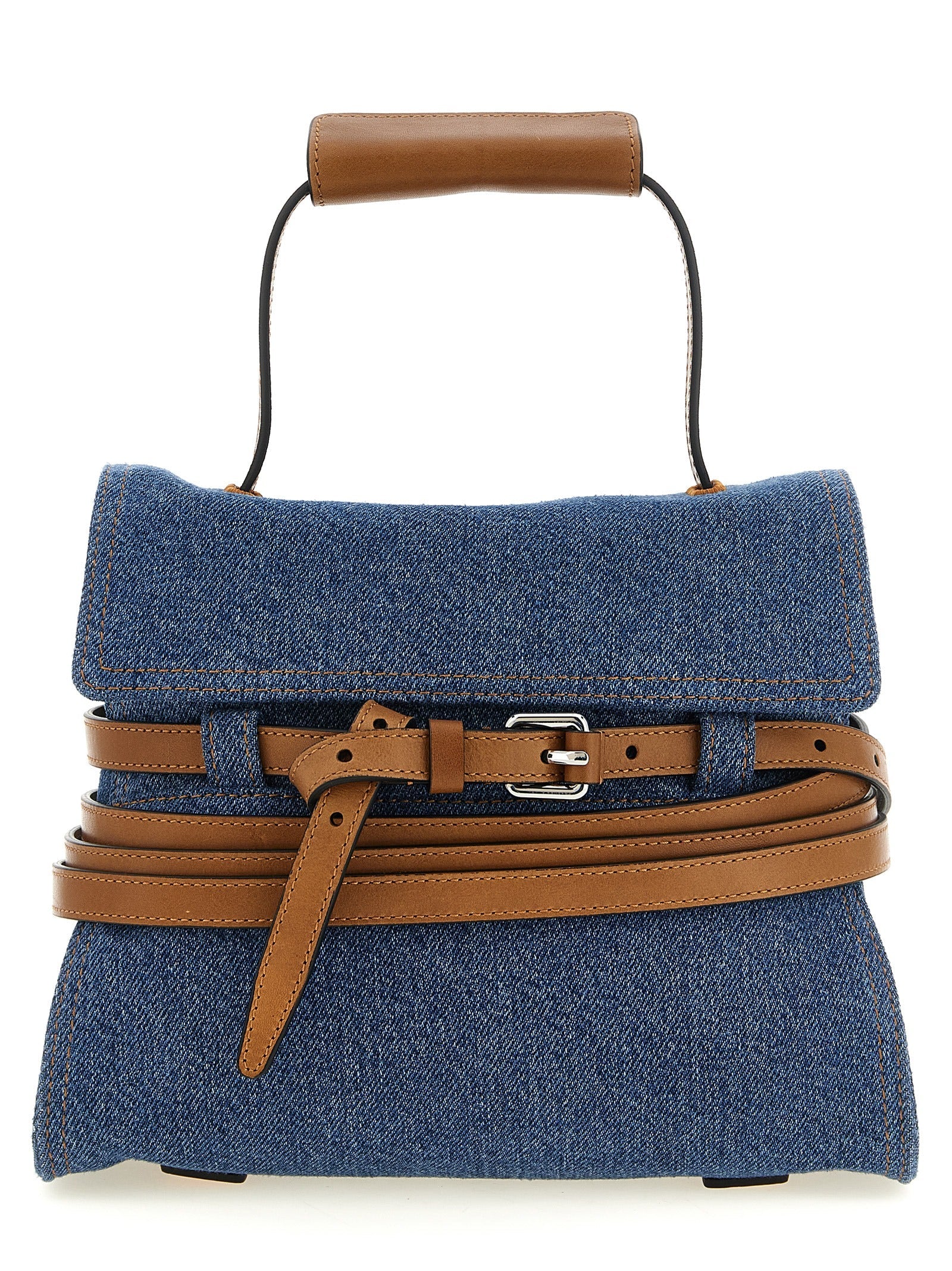 Moschino Blue Cotton Handbag