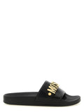 Moschino Gold Pvc Slides