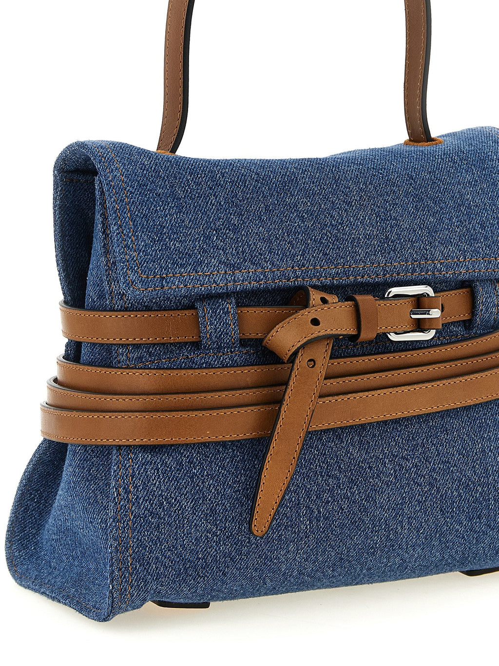 Moschino Blue Cotton Handbag