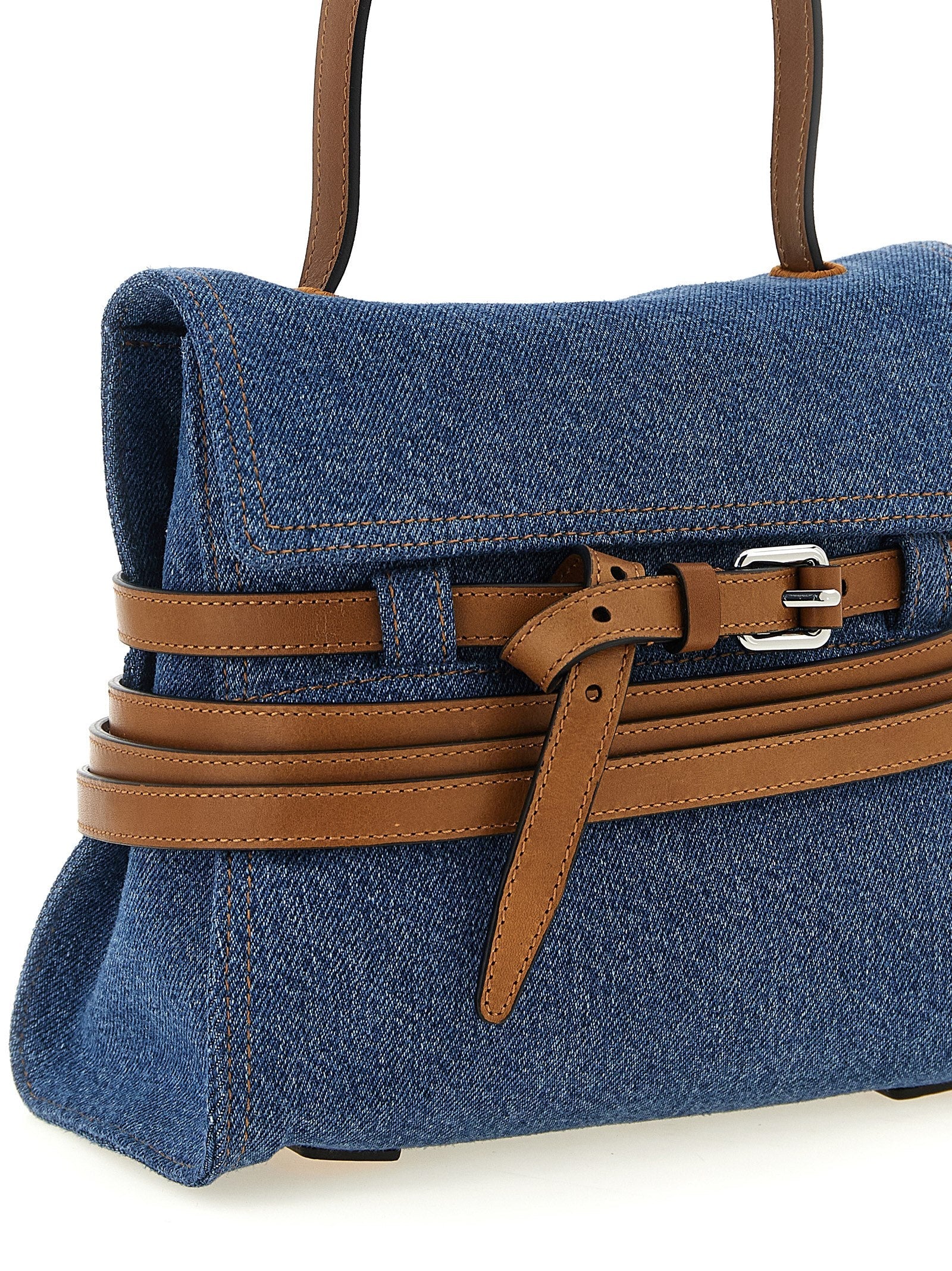 Moschino Blue Cotton Handbag