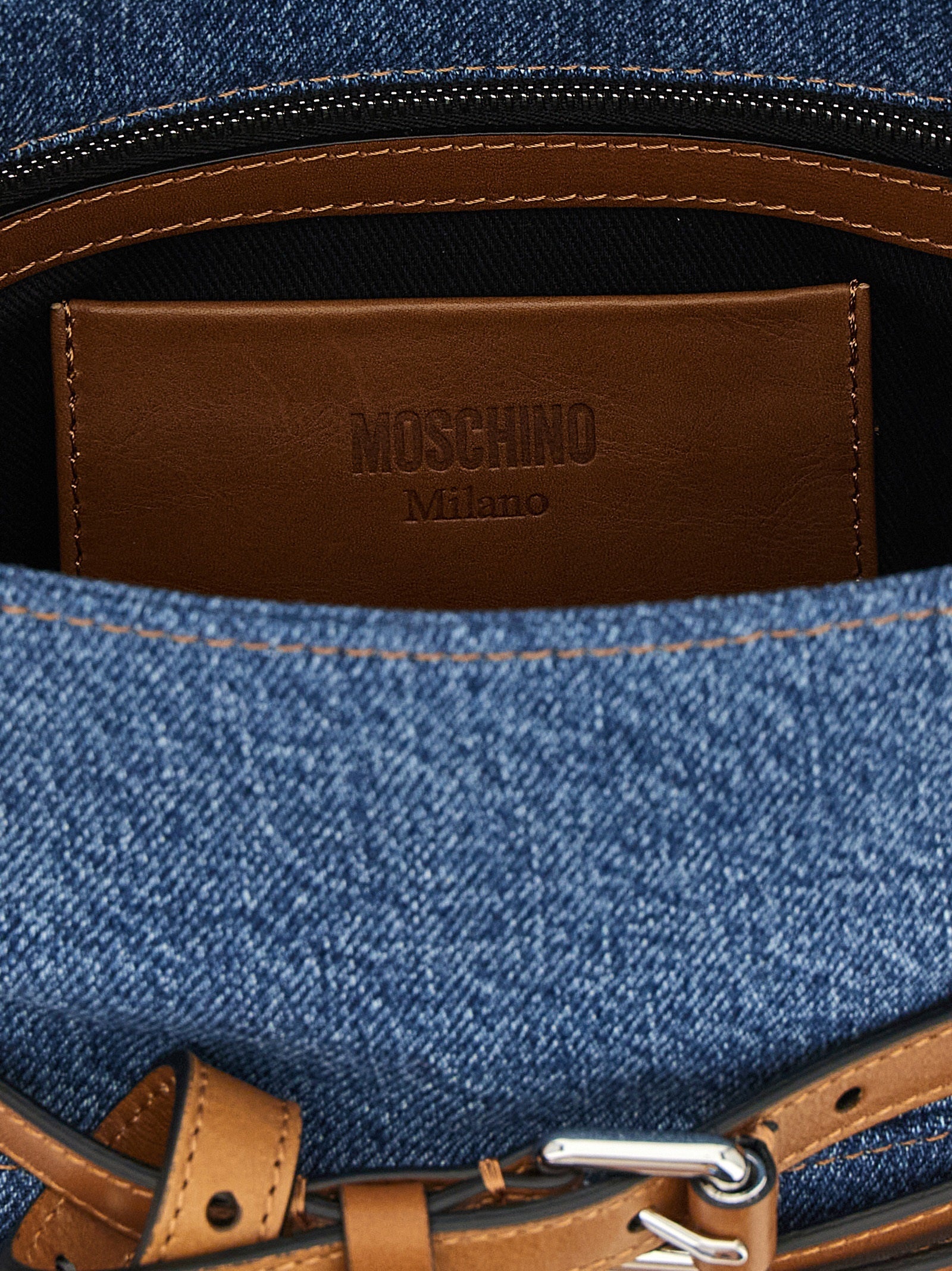Moschino Blue Cotton Handbag