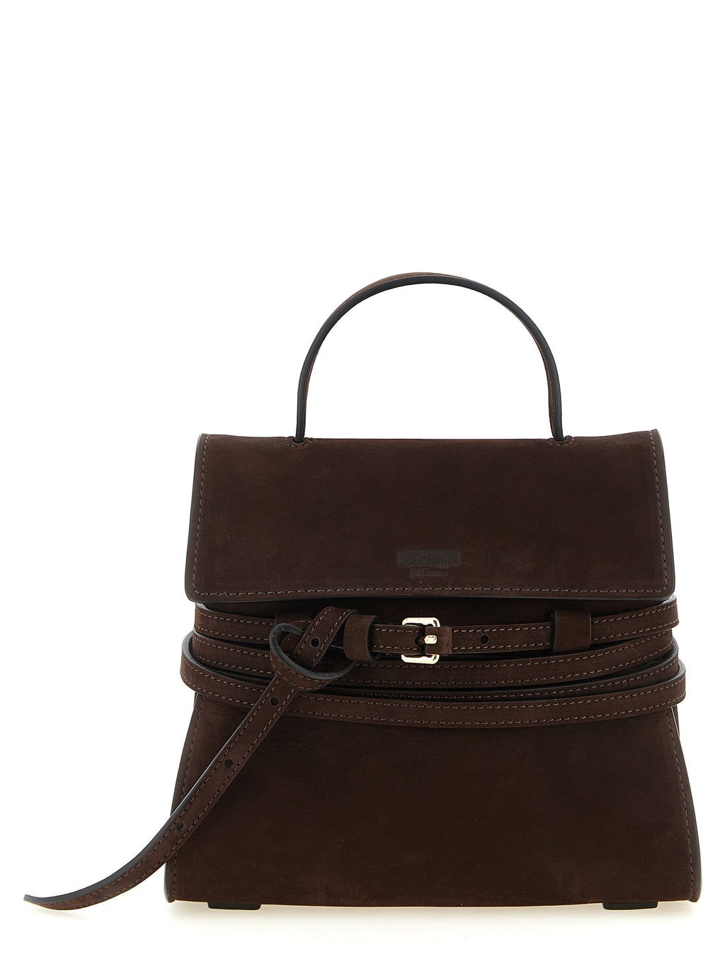 Moschino Brown Calfskin Handbag