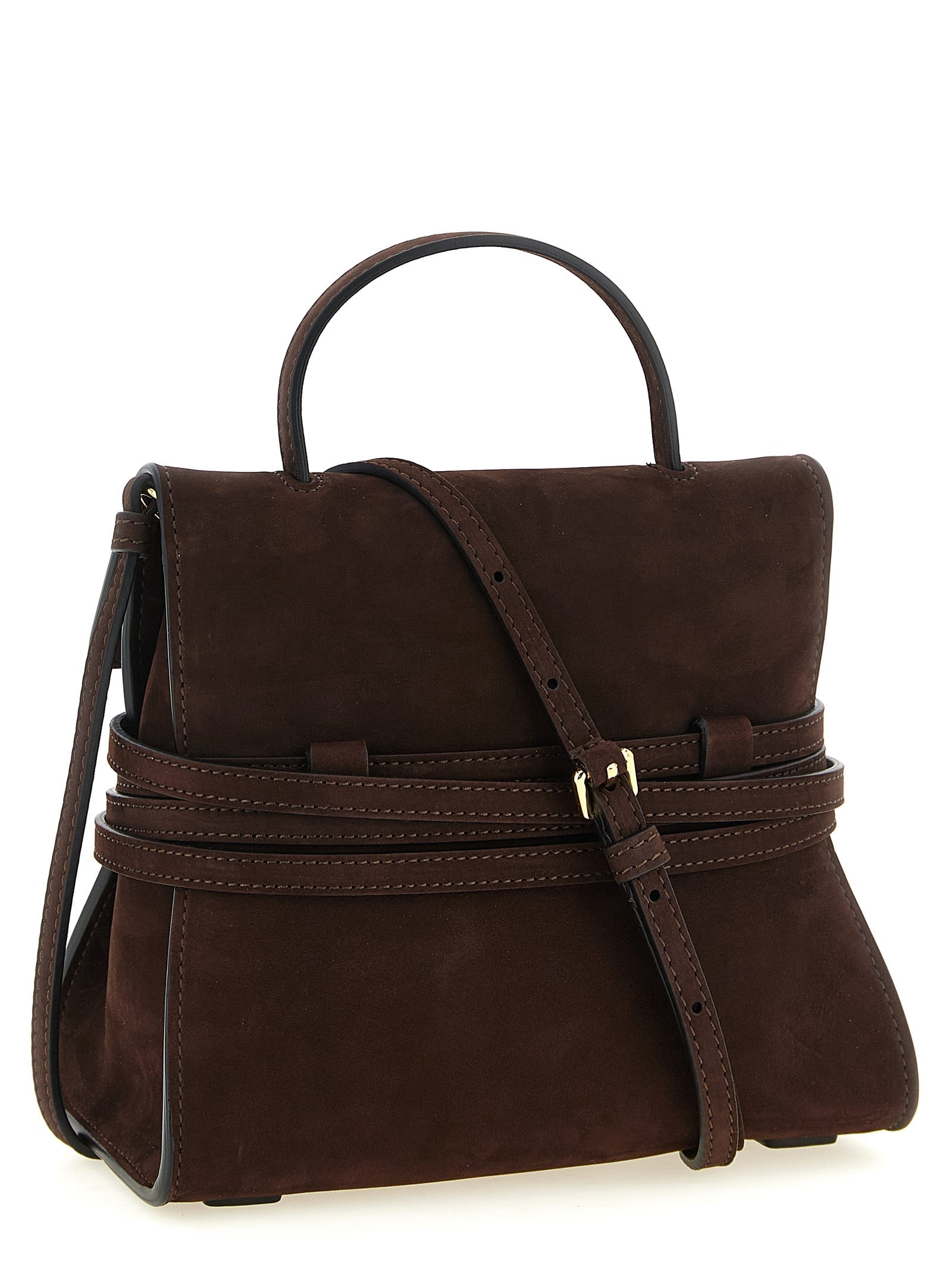 Moschino Brown Calfskin Handbag