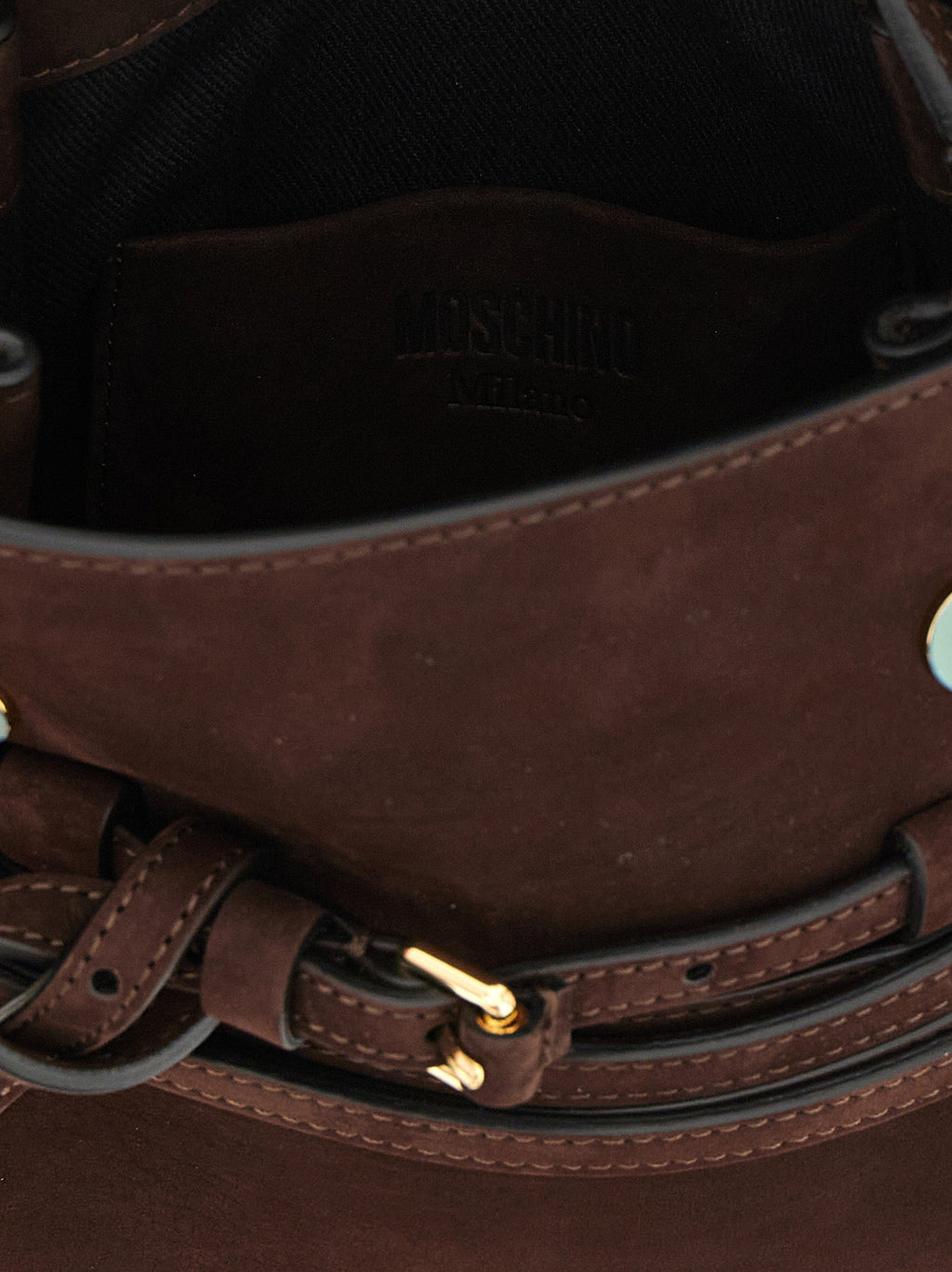Moschino Brown Calfskin Handbag
