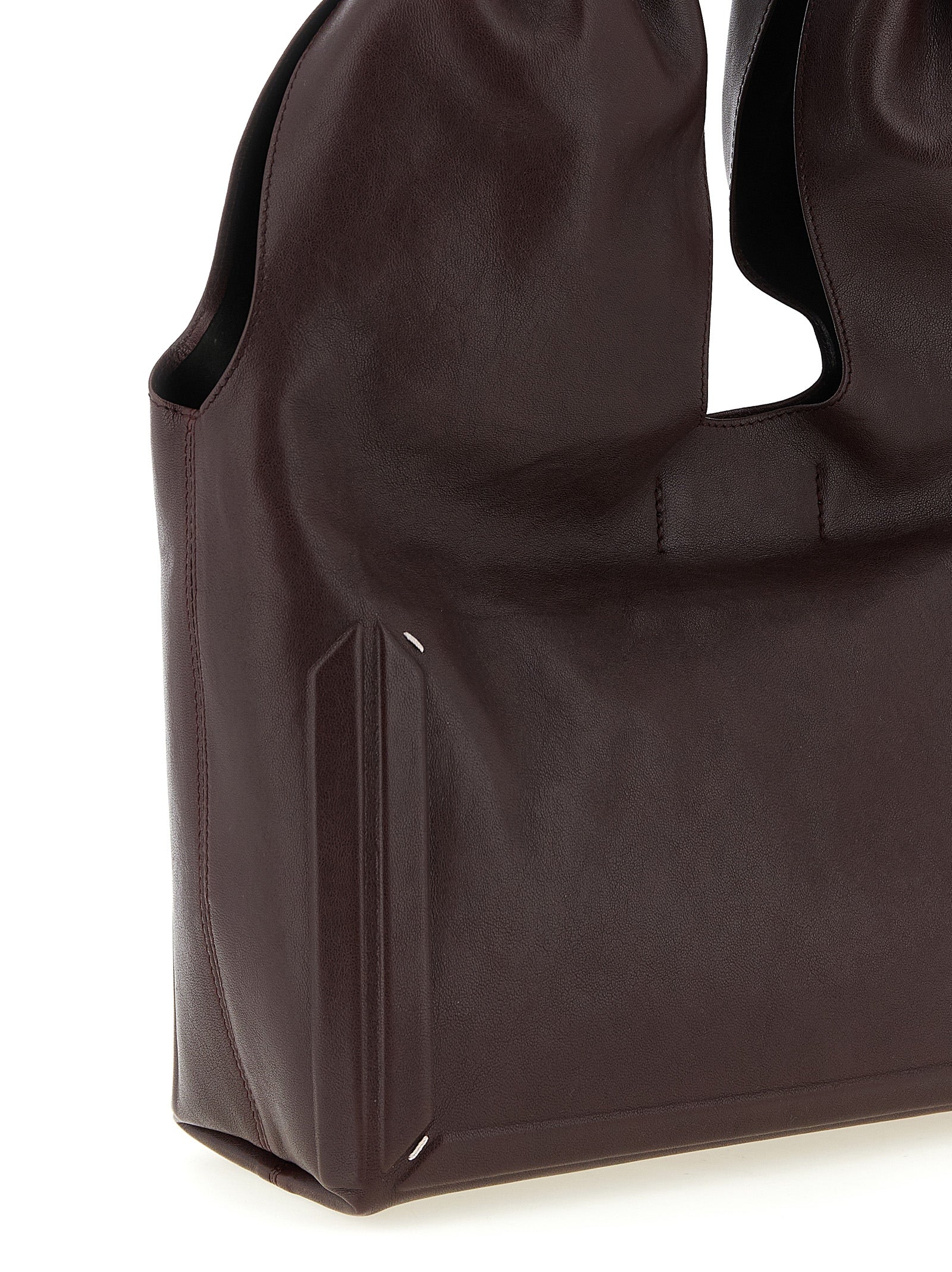 Maison Margiela Bordeaux Lamb Leather Shoulder Bag