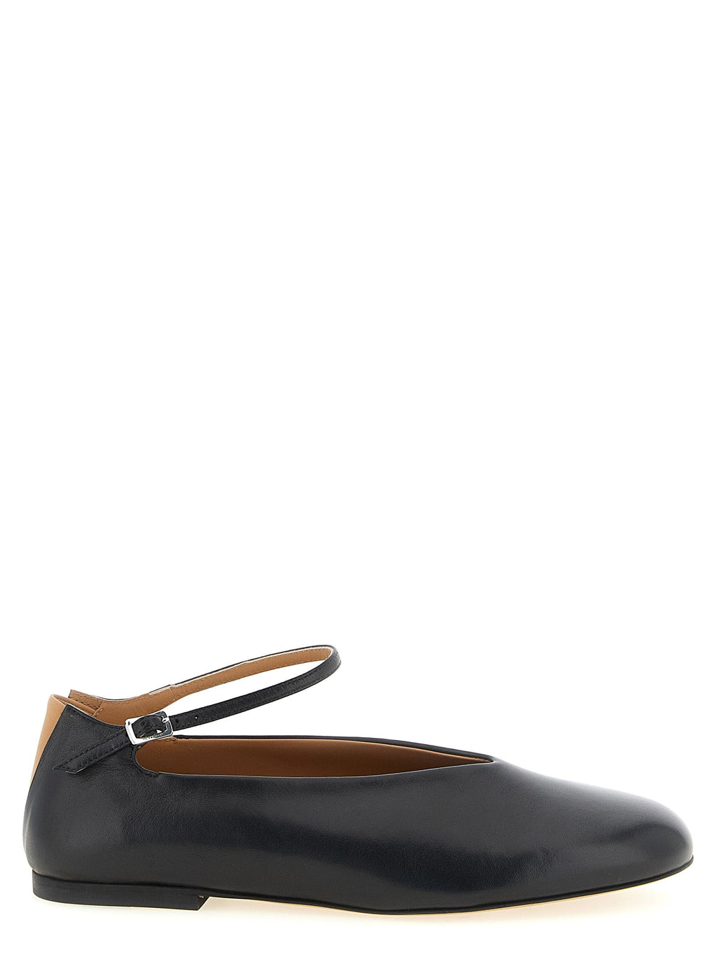 Jil Sander Black Calfskin Ballet Flats
