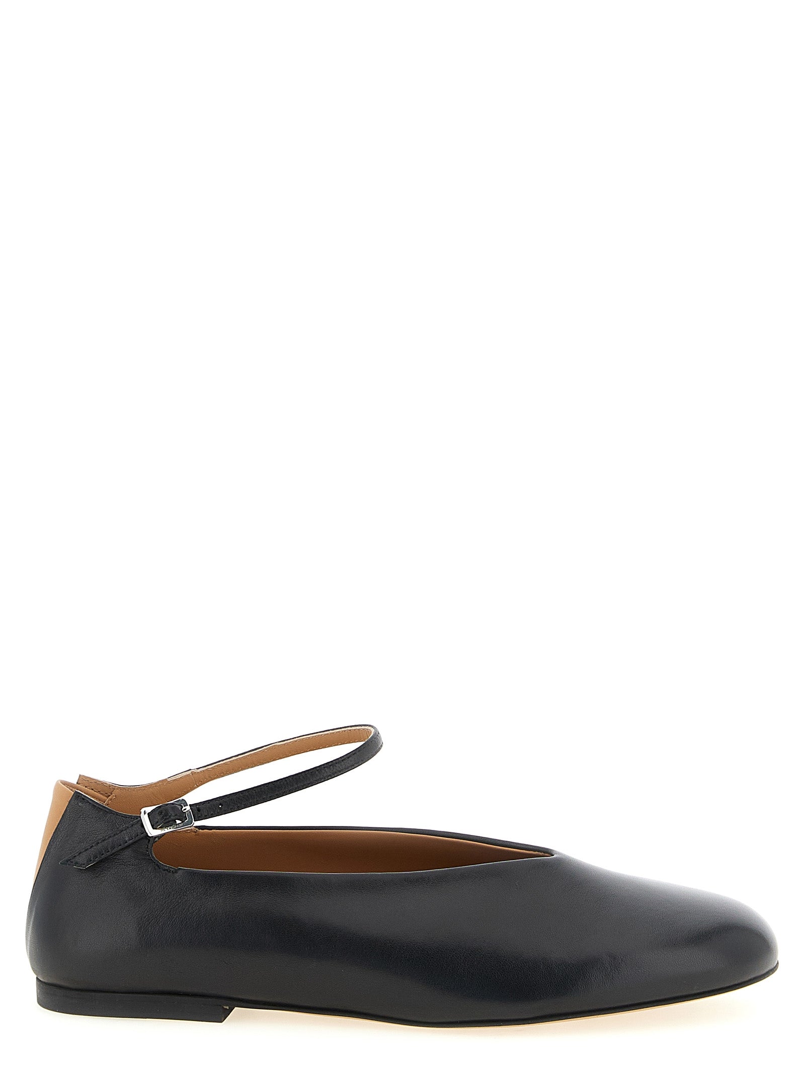 Jil Sander Black Calfskin Ballet Flats