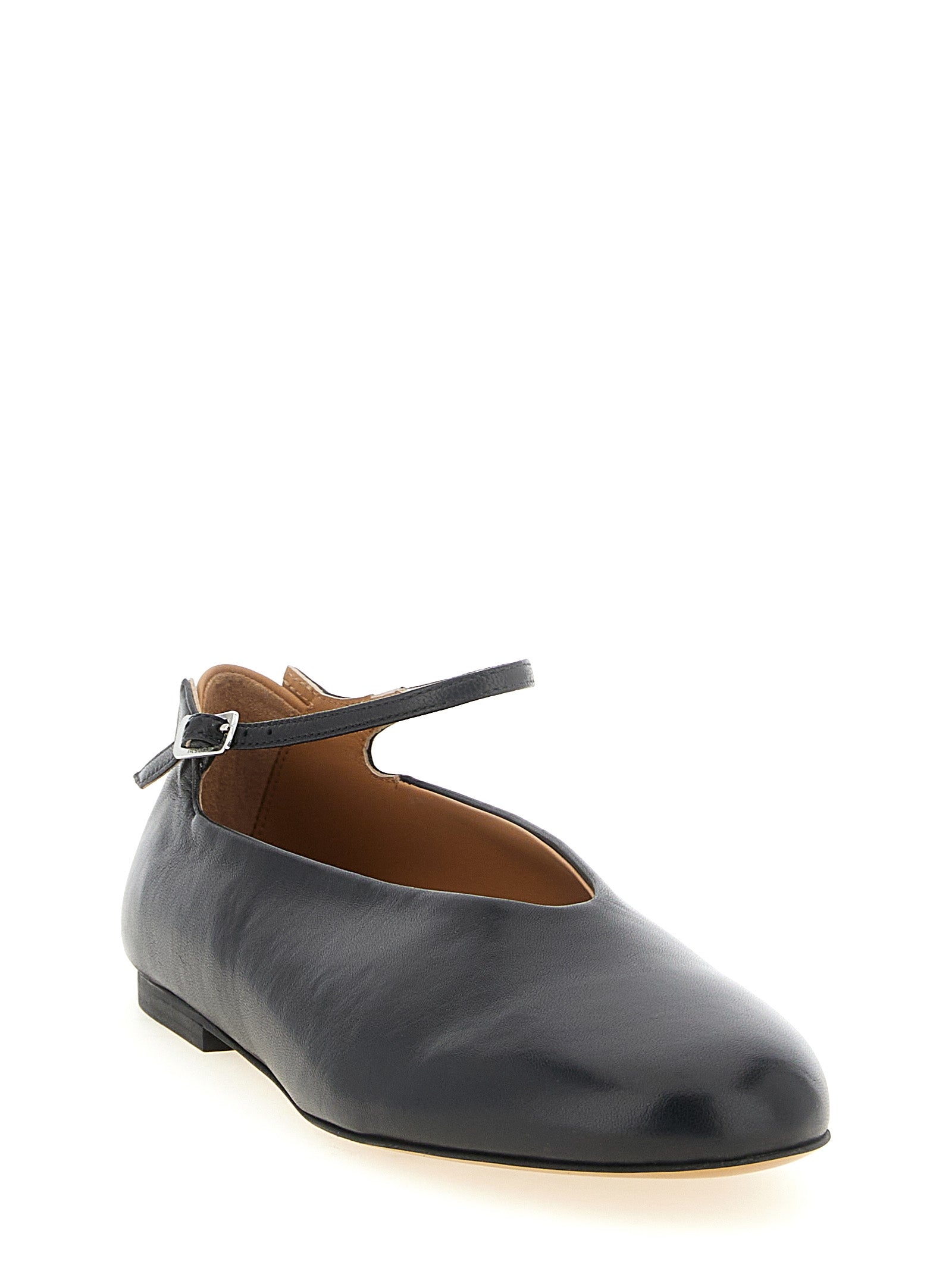 Jil Sander Black Calfskin Ballet Flats