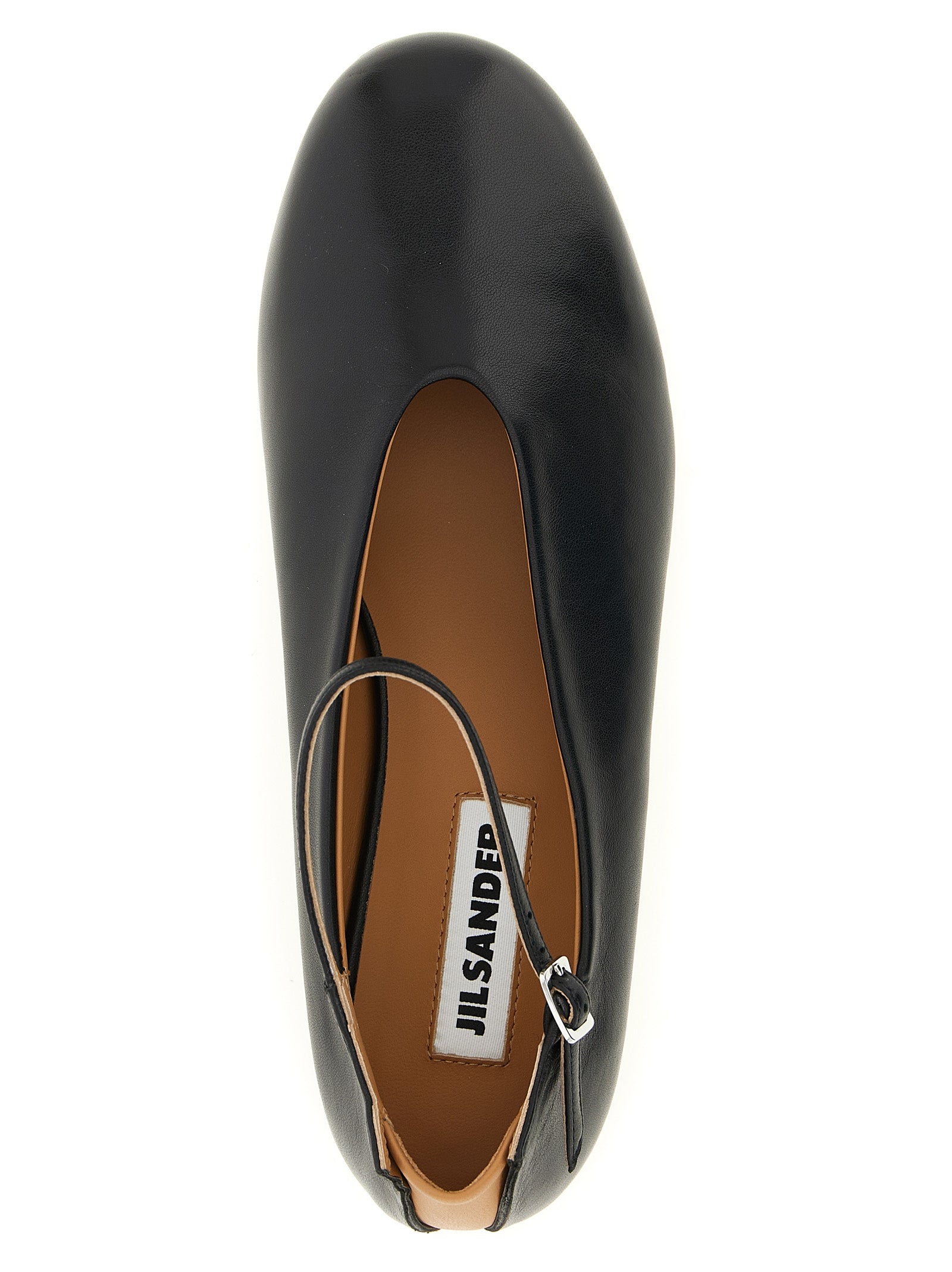 Jil Sander Black Calfskin Ballet Flats