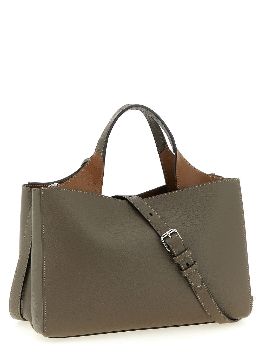 Tod's Gray Calfskin Handbag