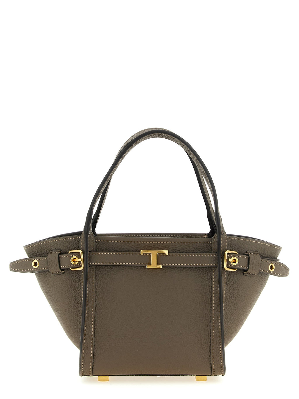 Tod's Gray Calfskin Tote Bag
