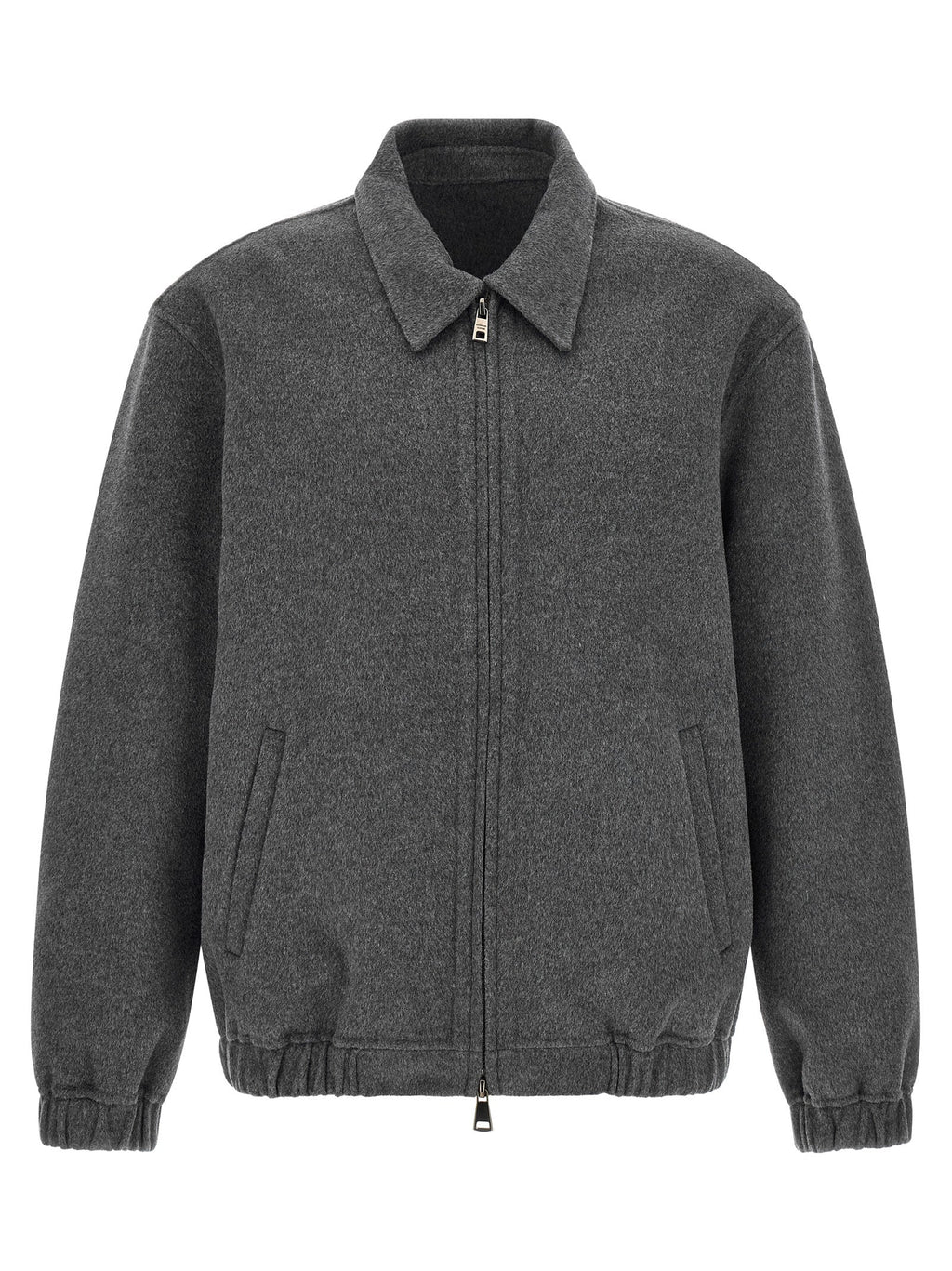 GIORGIO BRATO Gray Wool Full-Length Jacket
