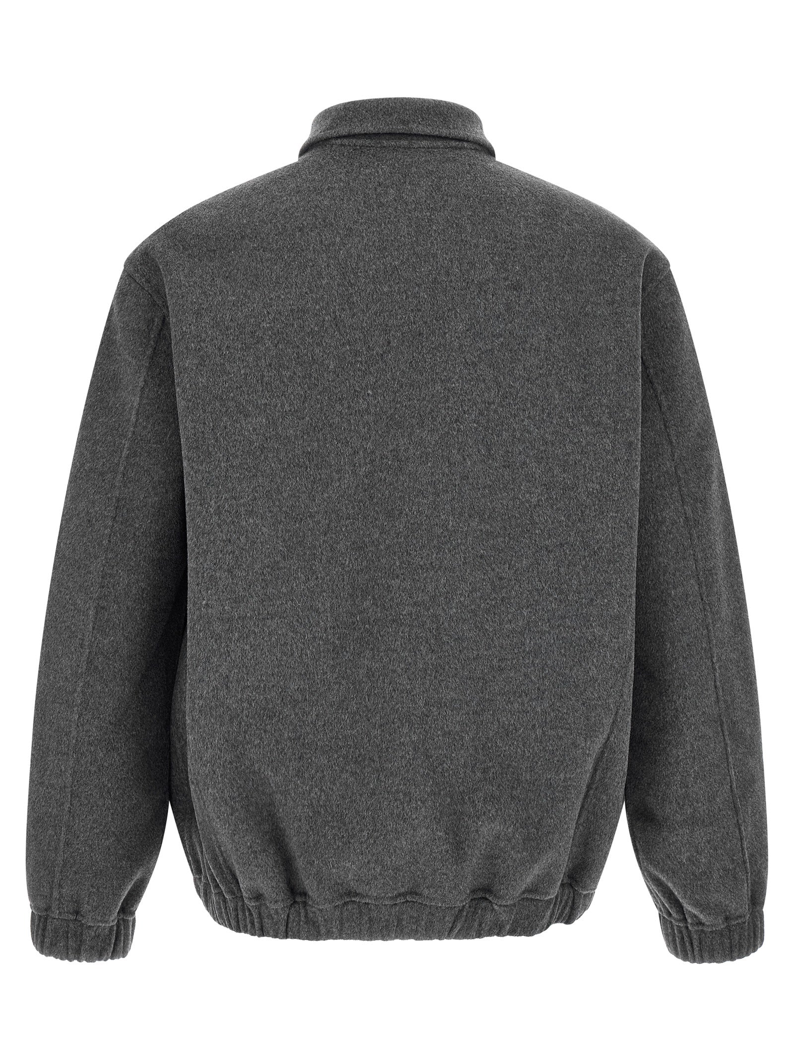 GIORGIO BRATO Gray Wool Full-Length Jacket