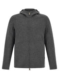 GIORGIO BRATO Gray Wool Full-Length Jacket
