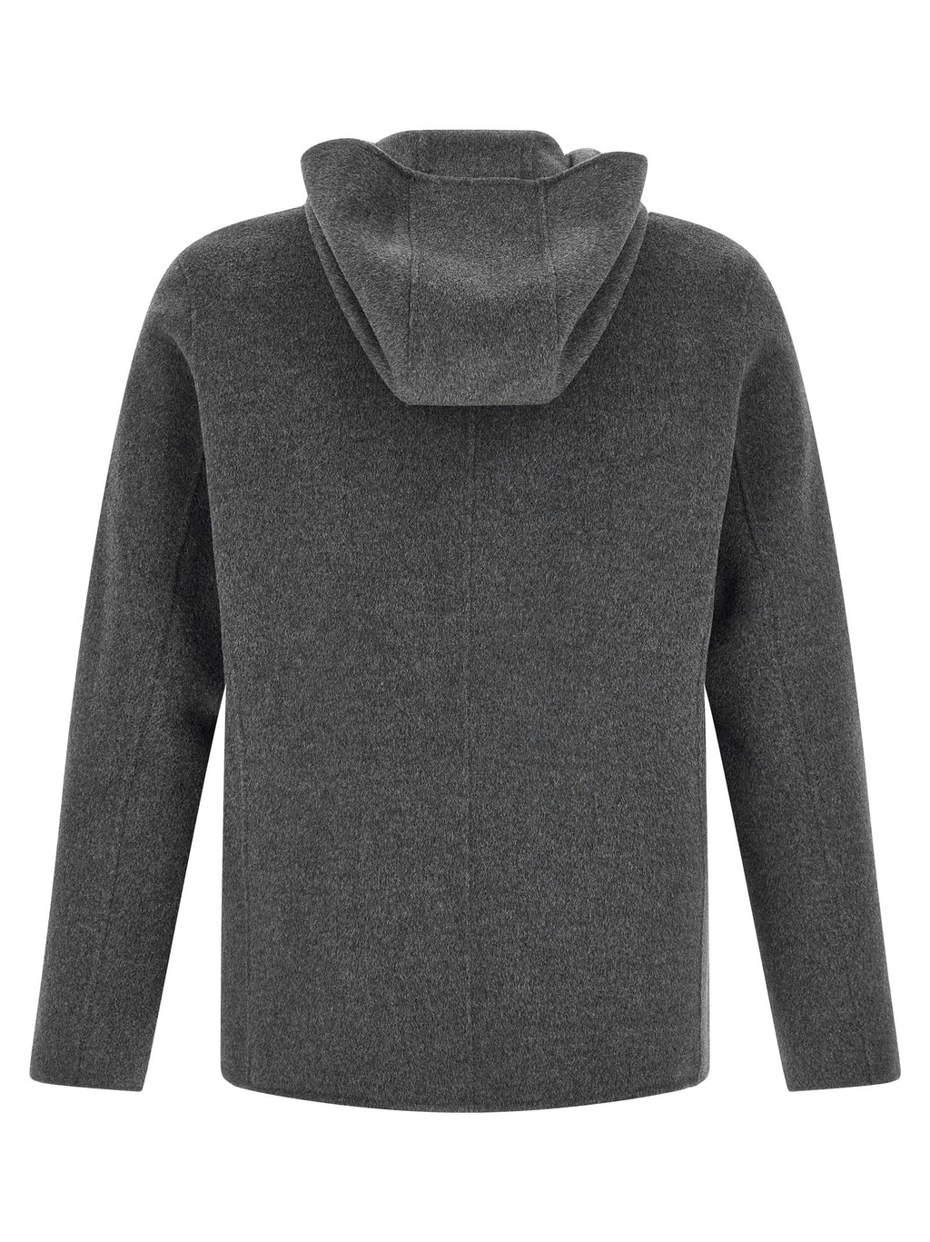 GIORGIO BRATO Gray Wool Full-Length Jacket