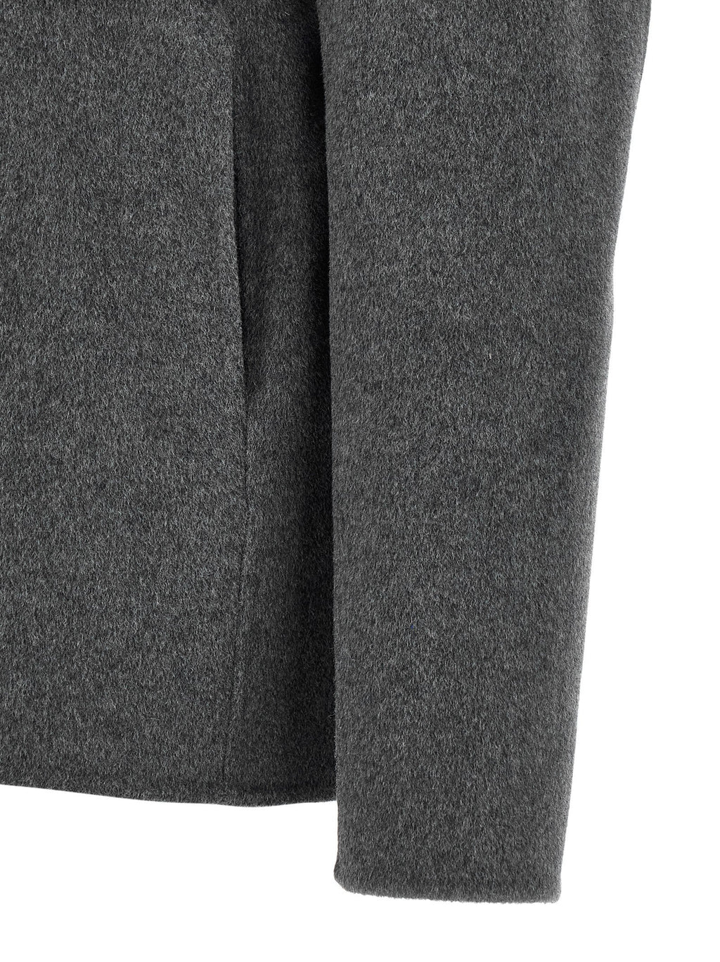 GIORGIO BRATO Gray Wool Full-Length Jacket