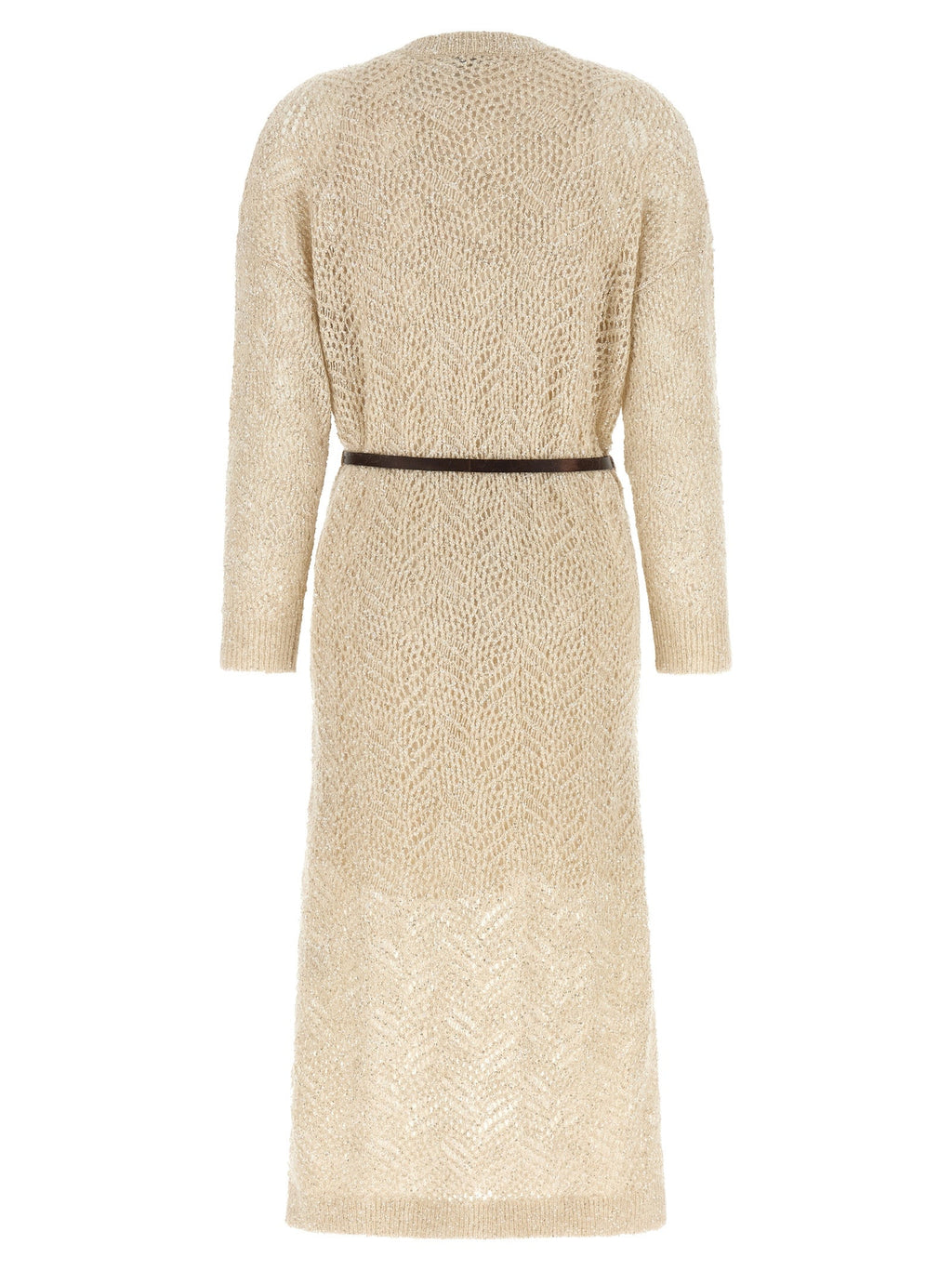 Brunello Cucinelli Beige Polyamide Midi Dress