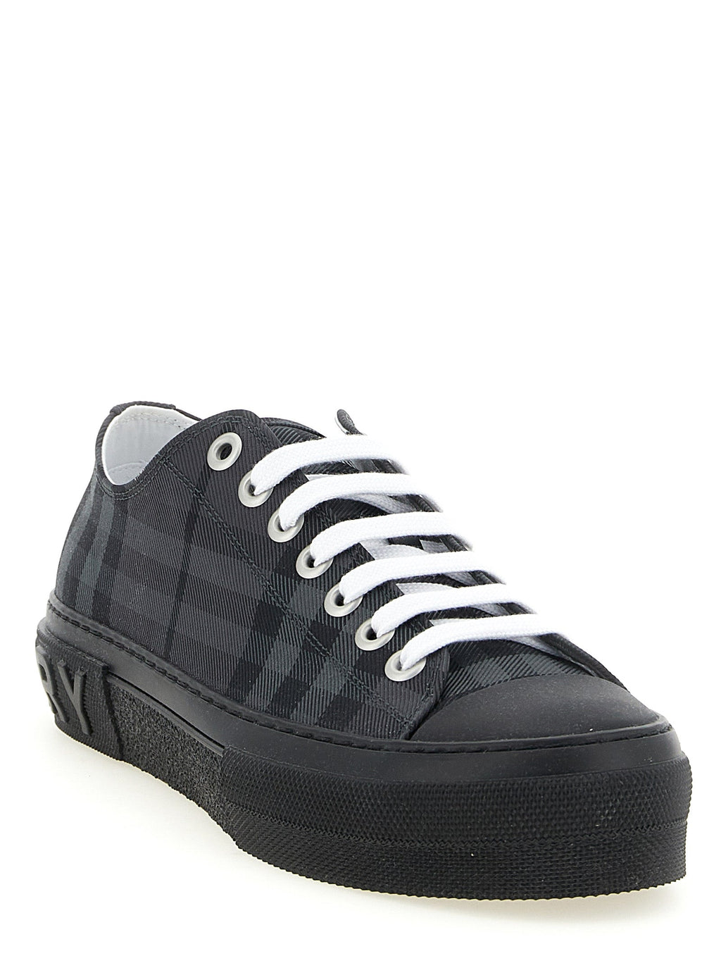 Burberry Gray Polyamide Low Top Sneakers