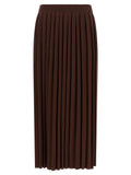 Fabiana Filippi Brown Virgin Wool Midi Skirt
